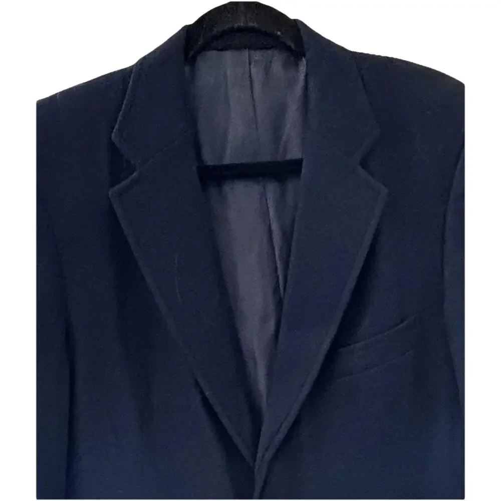 VTG Chaps Ralph Lauren Men’s Navy Blazer USA Union Made Wool Preppy Classic